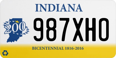 IN license plate 987XHO