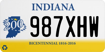 IN license plate 987XHW