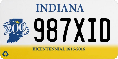 IN license plate 987XID