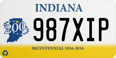 IN license plate 987XIP