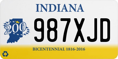 IN license plate 987XJD