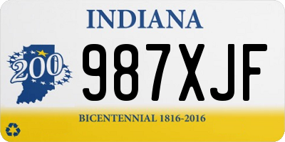 IN license plate 987XJF