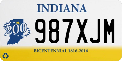 IN license plate 987XJM