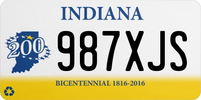 IN license plate 987XJS
