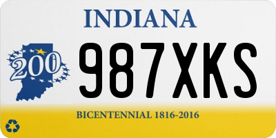 IN license plate 987XKS