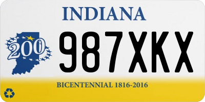 IN license plate 987XKX