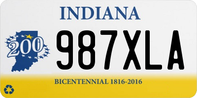 IN license plate 987XLA