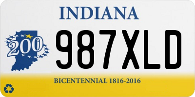 IN license plate 987XLD