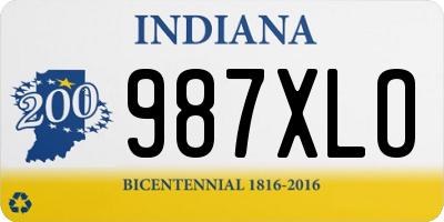 IN license plate 987XLO