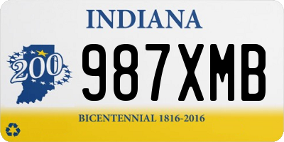 IN license plate 987XMB