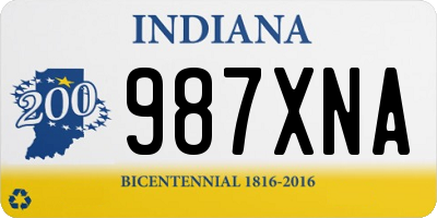 IN license plate 987XNA