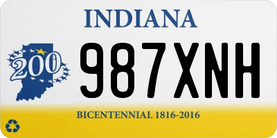 IN license plate 987XNH