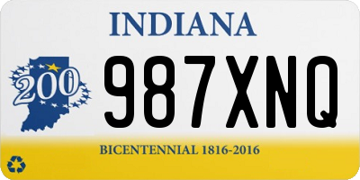 IN license plate 987XNQ