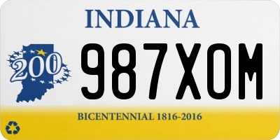 IN license plate 987XOM