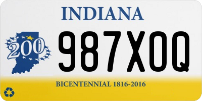 IN license plate 987XOQ