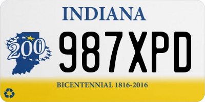 IN license plate 987XPD