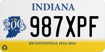 IN license plate 987XPF