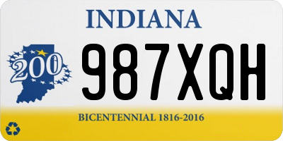 IN license plate 987XQH