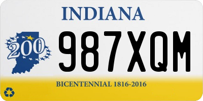 IN license plate 987XQM