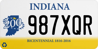 IN license plate 987XQR