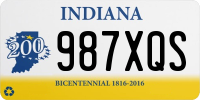 IN license plate 987XQS