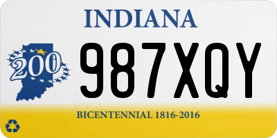 IN license plate 987XQY