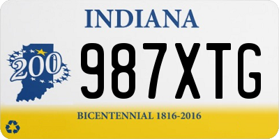 IN license plate 987XTG