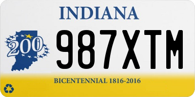 IN license plate 987XTM