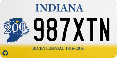 IN license plate 987XTN