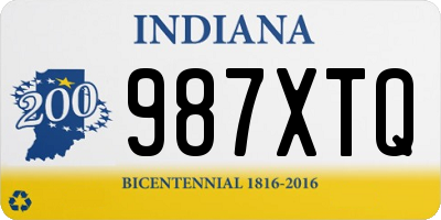 IN license plate 987XTQ