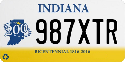 IN license plate 987XTR