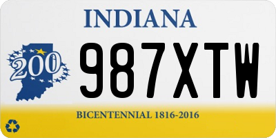 IN license plate 987XTW