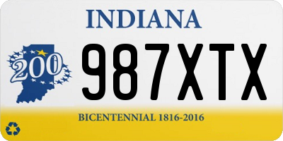 IN license plate 987XTX