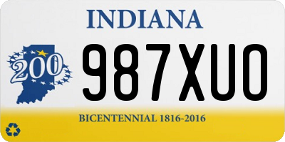 IN license plate 987XUO