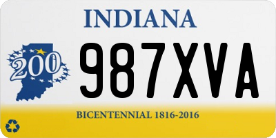 IN license plate 987XVA