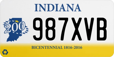 IN license plate 987XVB