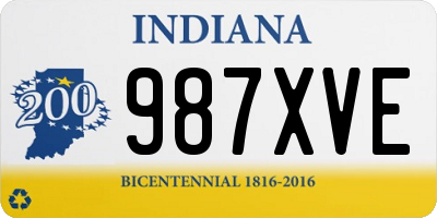 IN license plate 987XVE