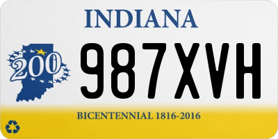 IN license plate 987XVH