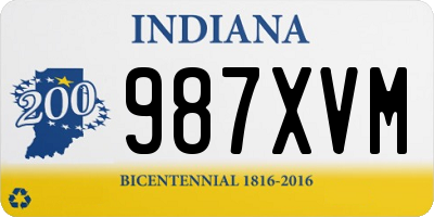 IN license plate 987XVM