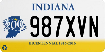 IN license plate 987XVN