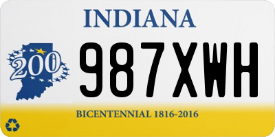 IN license plate 987XWH