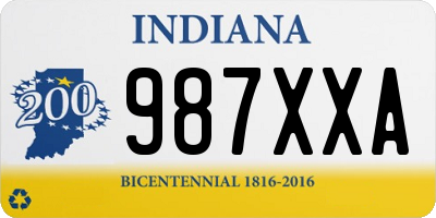 IN license plate 987XXA