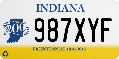 IN license plate 987XYF