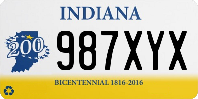 IN license plate 987XYX