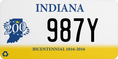 IN license plate 987Y