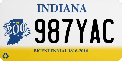 IN license plate 987YAC