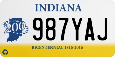 IN license plate 987YAJ