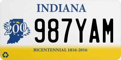 IN license plate 987YAM