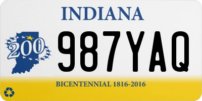 IN license plate 987YAQ