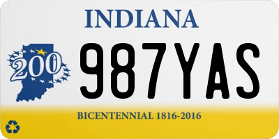 IN license plate 987YAS